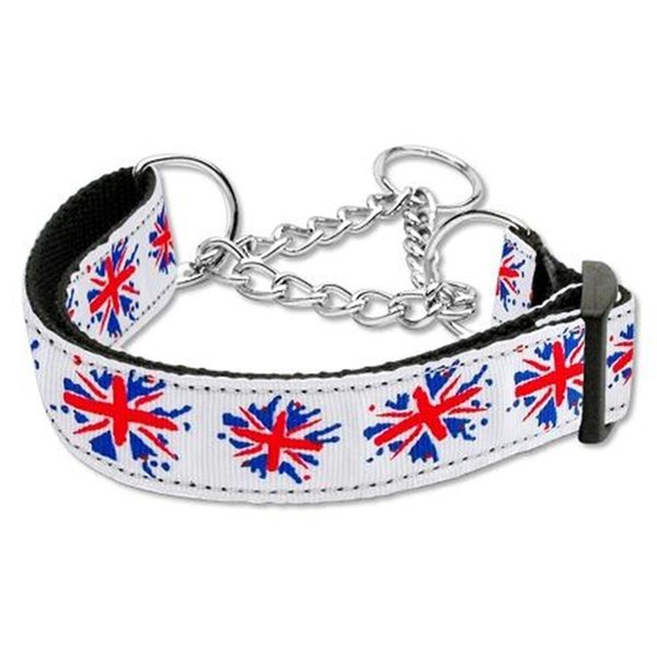 Unconditional Love Graffiti Union Jack- UK Flag Nylon Ribbon Collar Martingale Medium UN787886